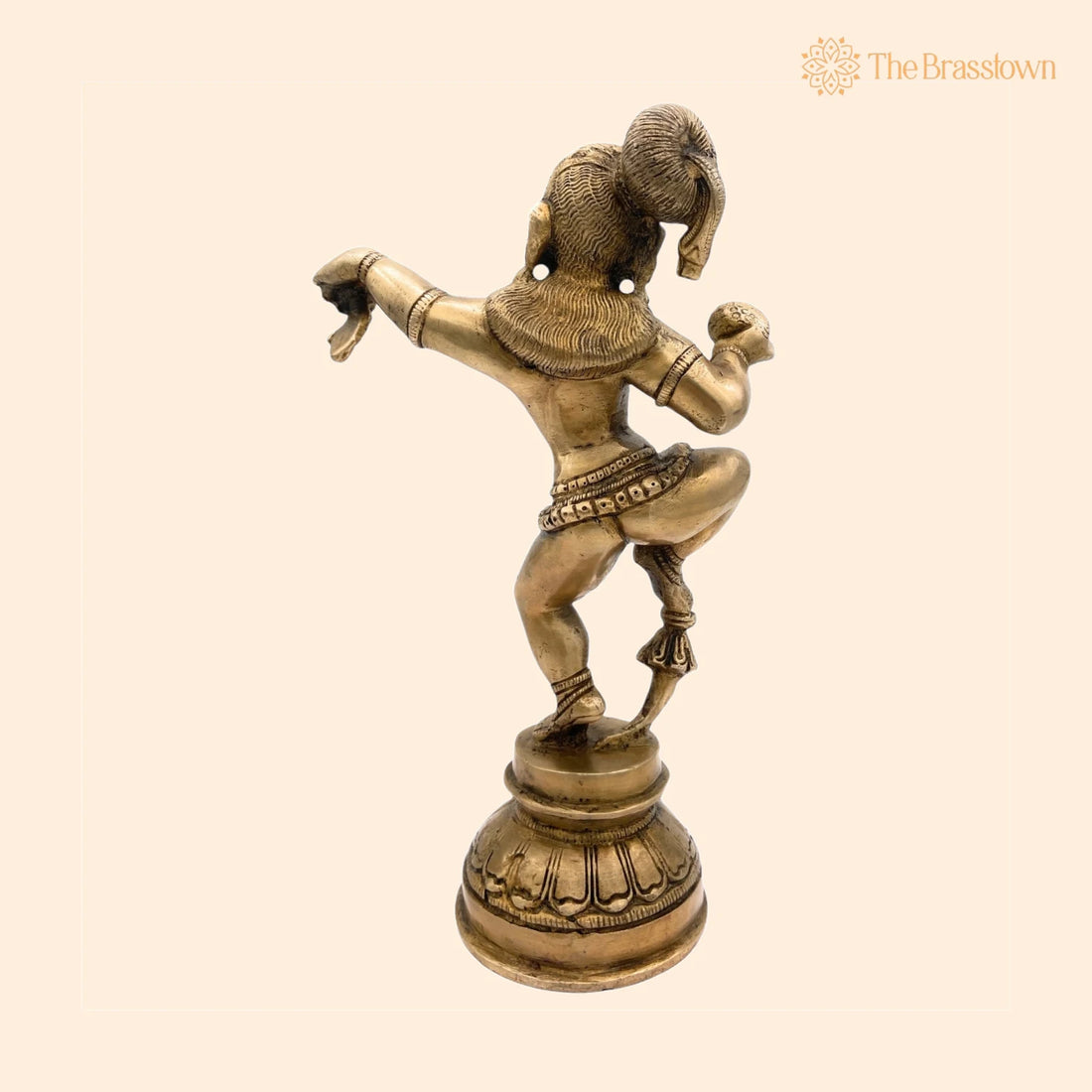 Brass Lord Bal Gopal Krishna Idol – Handcrafted Brass Murti, Gopal Statue, Kanhaiya Vigraham, Makhan Chor Murti for Home Décor &amp; Pooja 11.5 Inch 1