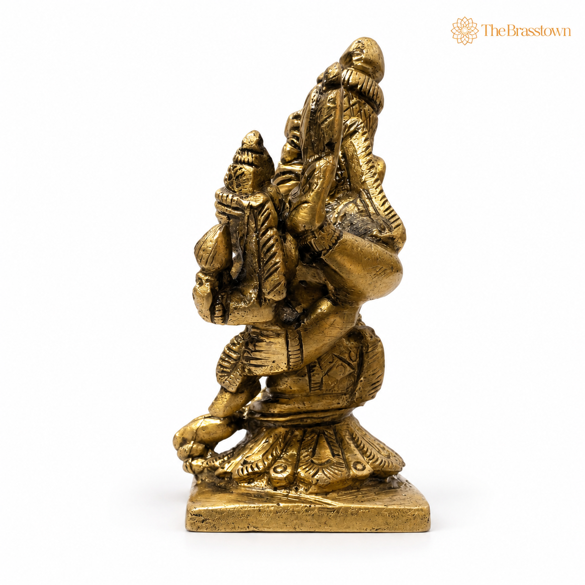 Brass Lakshmi Narasimha Idol – Traditional Narahari Swamy Murti for Pooja, Home Mandir, Spiritual Décor &amp; Gifting 2.5 Inch