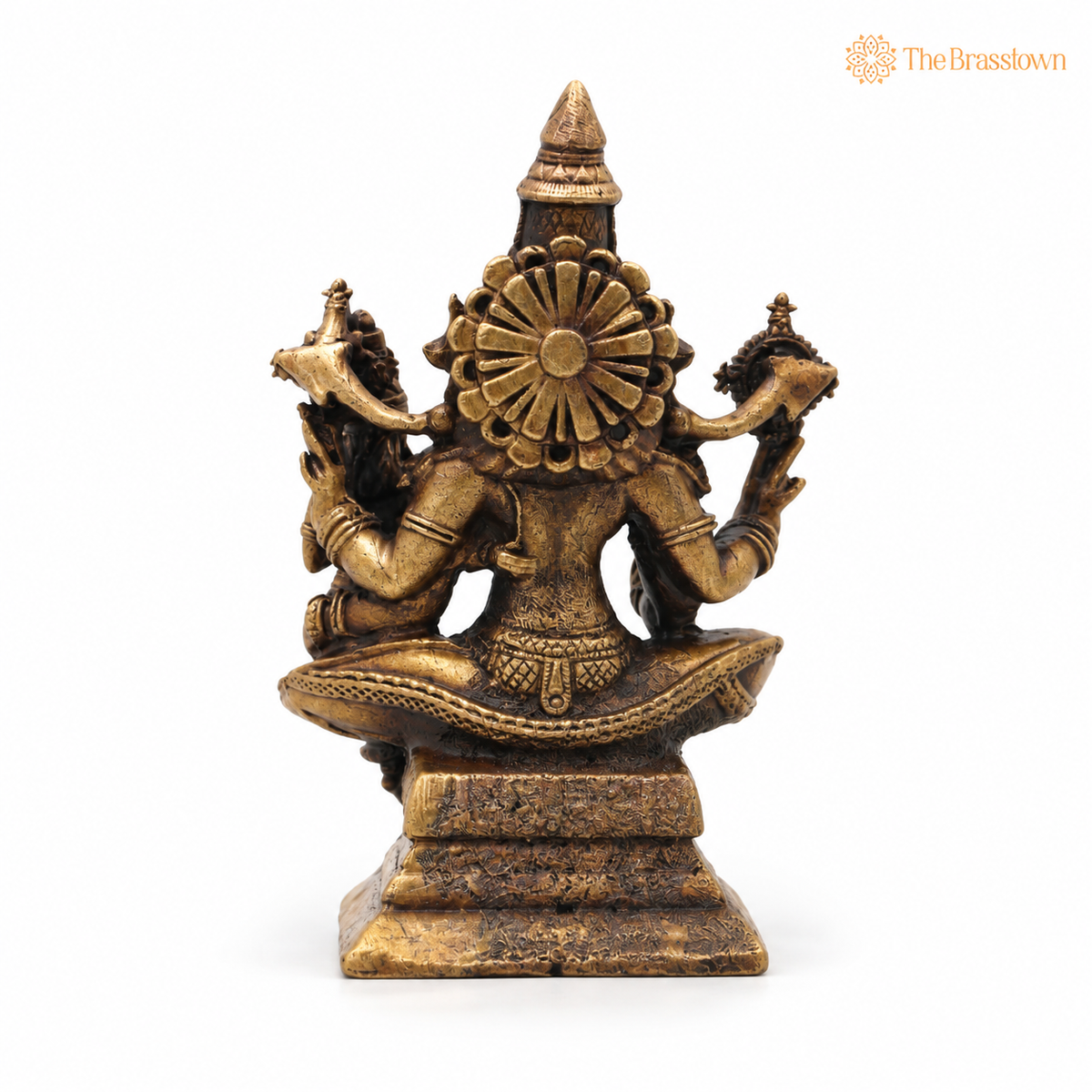 Brass Lakshmi Narasimha Idol – Traditional Narahari Swamy Murti for Pooja, Home Mandir, Spiritual Décor &amp; Gifting 2.5 Inch