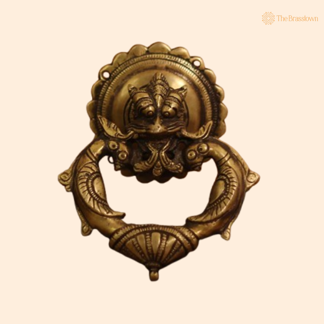 Antique Brass Lion Door Knocker – A Majestic Entrance Accessory 6 Inch