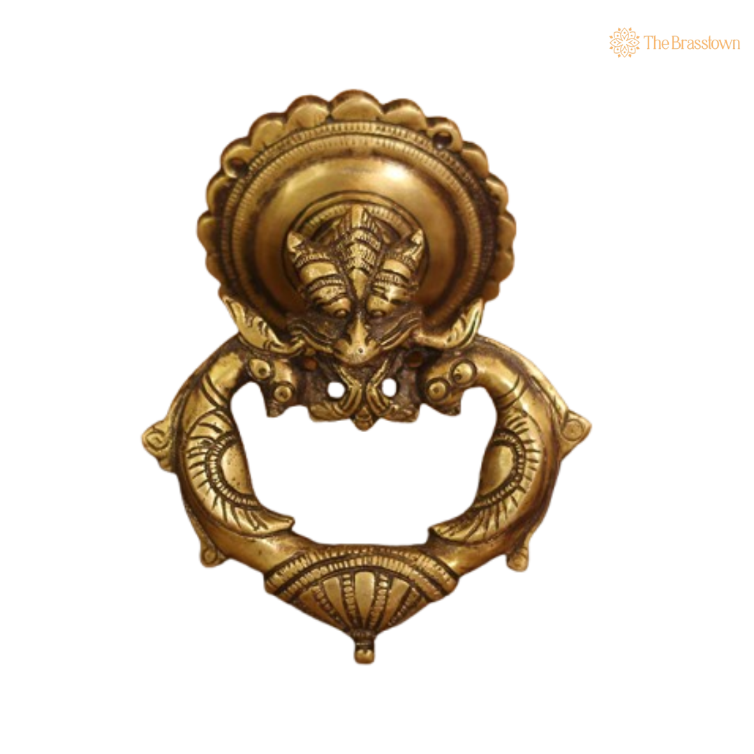 Antique Brass Lion Door Knocker – A Majestic Entrance Accessory 6 Inch