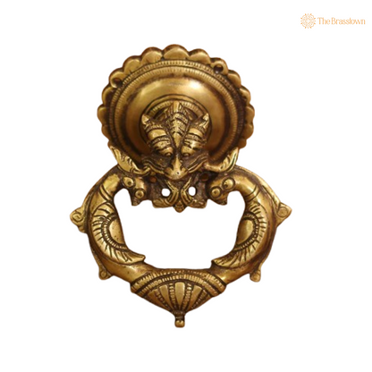 Antique Brass Lion Door Knocker – A Majestic Entrance Accessory 6 Inch