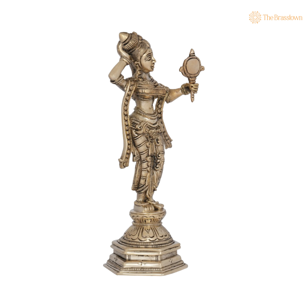 Apsara Holding a Mirror 9 Inch