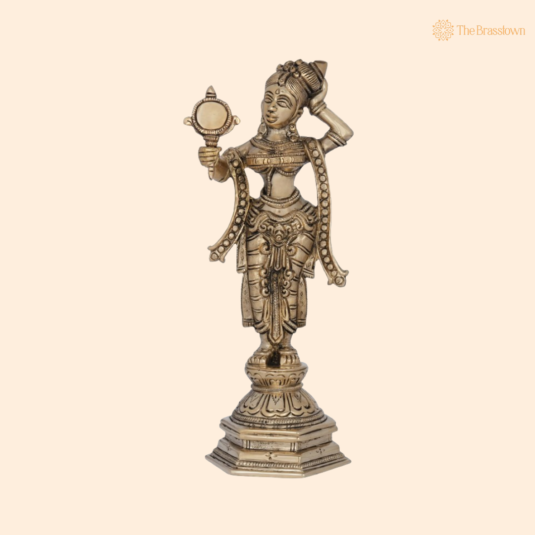 Apsara Holding a Mirror 9 Inch