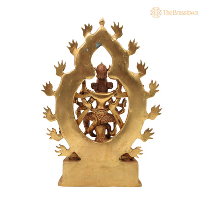 Brass Kamakhya Devi Idol – Handcrafted Kamakhya Maa Murti, Kamakhya Shakti Peeth Mata Statue, Nilachal Kamakhya Amba Kali Pratima for Puja 13 Inch 4