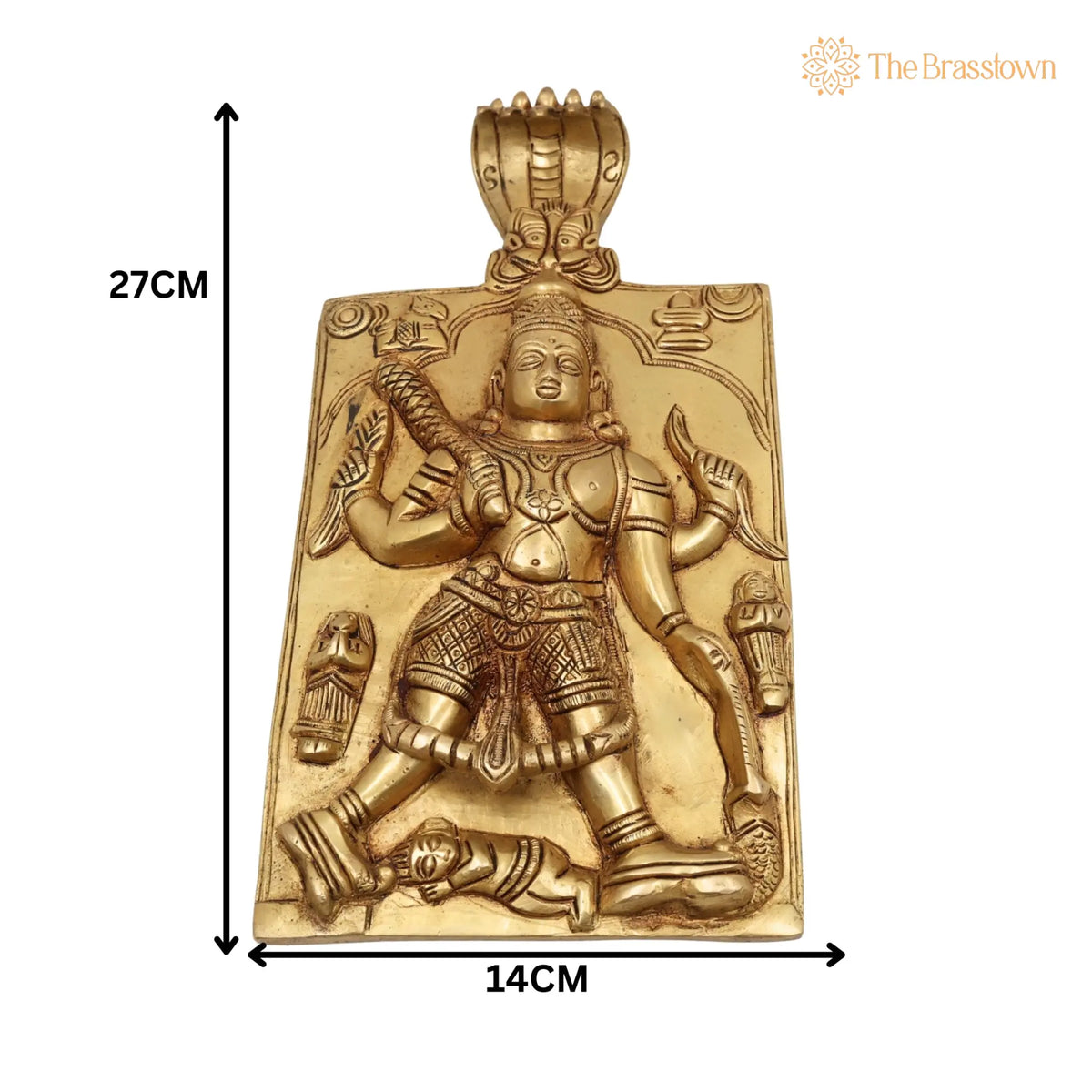Brass Veerabhadreshwara Idol – Handcrafted Veerabhadra Murti, Veerabhadra Swamy Statue, Pooja Deity Sculpture 11 Inch 5