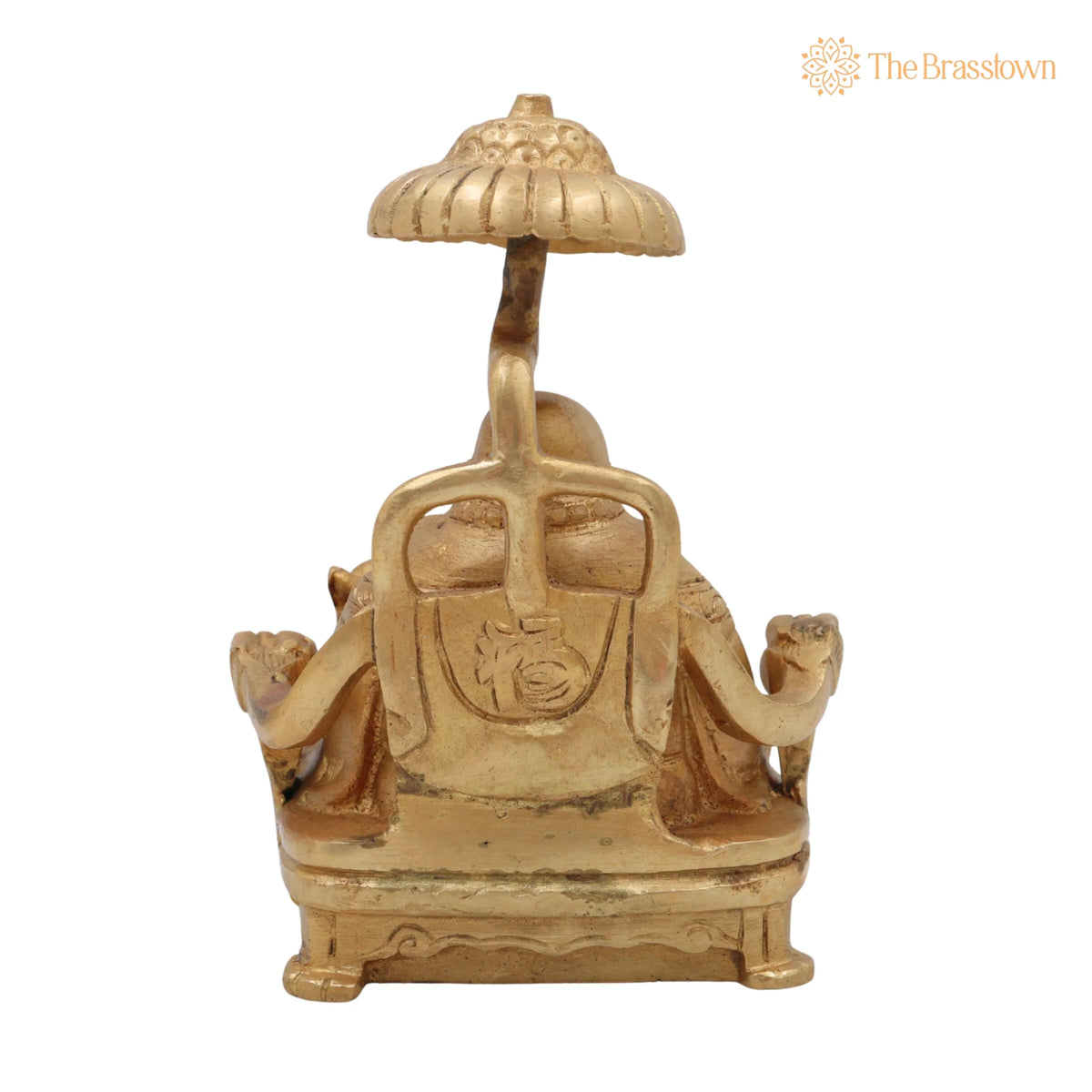 Brass Lord Kubera Idol – Handcrafted Kuber Murti, Kuvera Statue, Dhanapati Vigraha, Vaishravan Sculpture for Wealth, Prosperity 6 Inch 4
