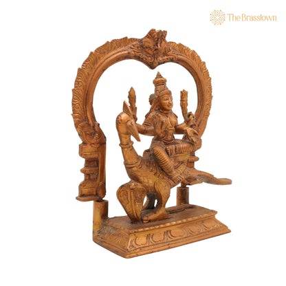 Handcrafted Bronze Kartikeya Idol – Murugan, Skanda, Kumara Panchaloha Sculpture for Pooja &amp; Temple Décor 8 Inch 2