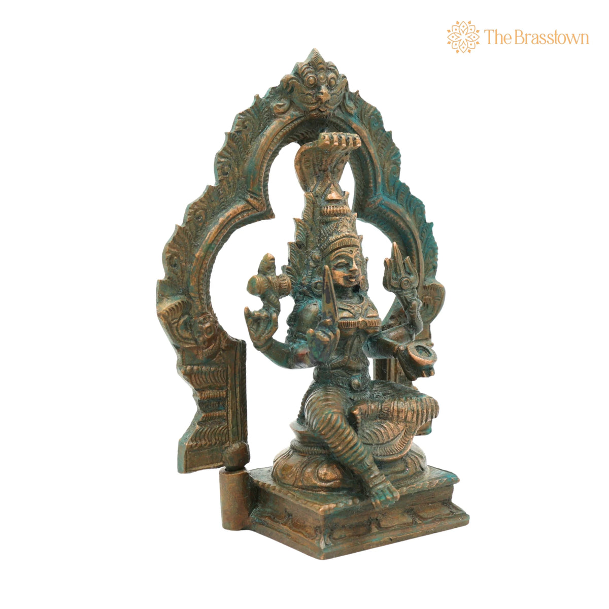 Bronze Handcrafted Mariyamman Idol – Panchaloha Mariamman Murti, Ashtadhatu Goddess Statue for Pooja, Home &amp; Temple Décor 5.5 Inch 2