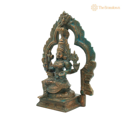 Bronze Handcrafted Mariyamman Idol – Panchaloha Mariamman Murti, Ashtadhatu Goddess Statue for Pooja, Home &amp; Temple Décor 5.5 Inch 3