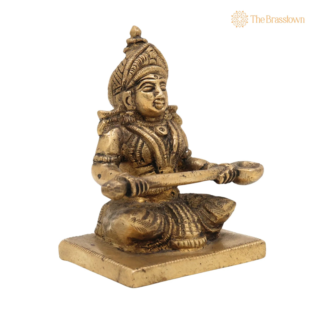 Handcrafted Brass Annapurna Devi Idol – Annapoorna Mata Murti, Annapurneshwari Amman Statue for Pooja, Home &amp; Temple Décor 3.5 Inch 2
