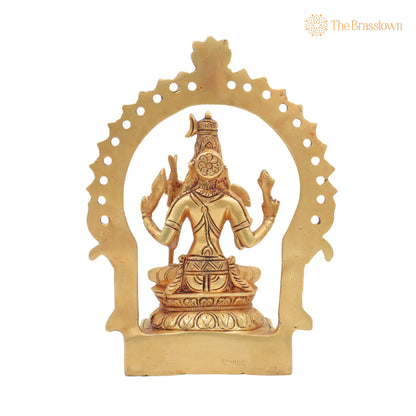 Brass Kamakshi Devi Idol – Handcrafted Shakti Murti for Pooja, Temple &amp; Home Décor 7.5 Inch 4