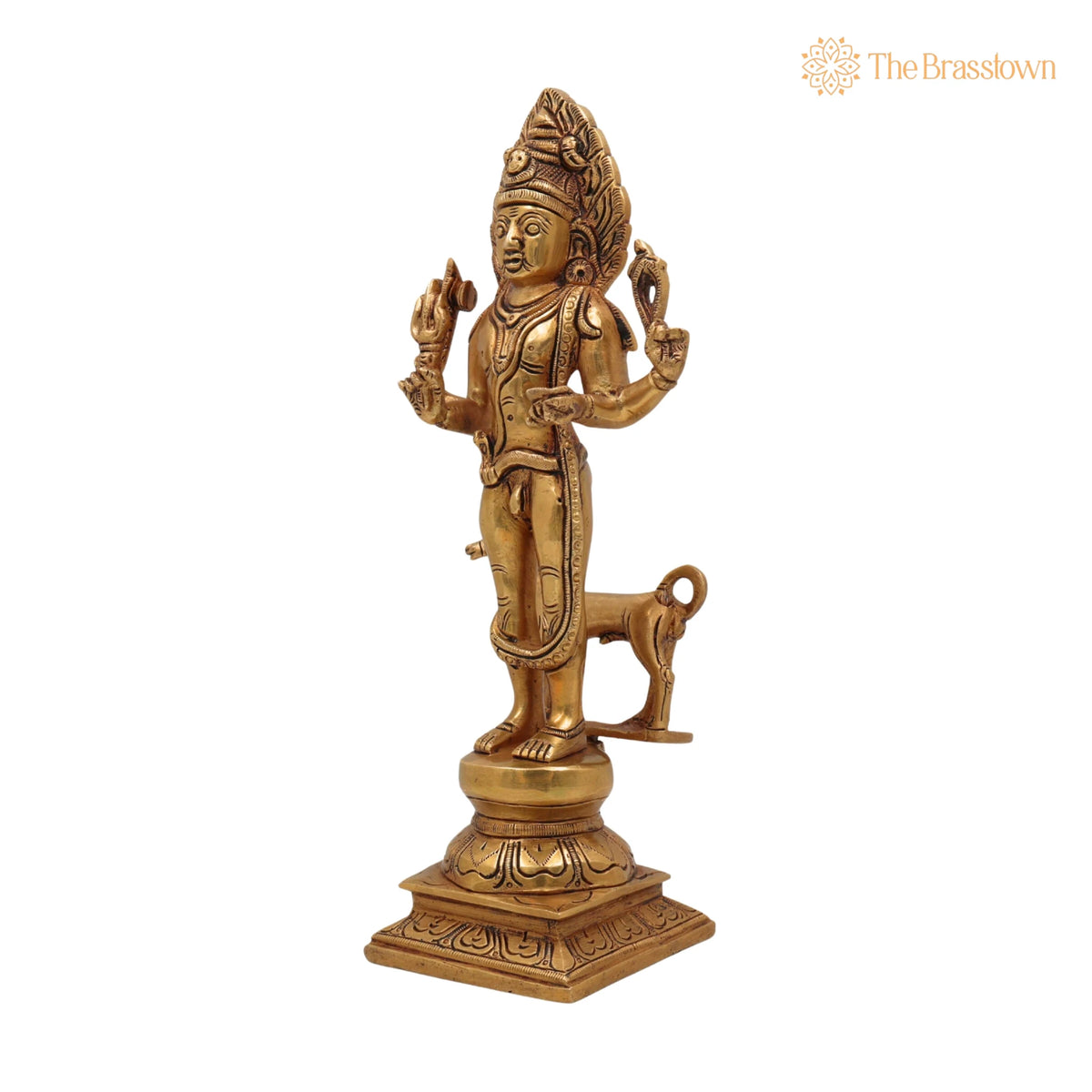 Brass Maha Kaal Bhairav Idol – Handcrafted Kalabhairava Statue for Puja, Home Mandir &amp; Décor 11 Inch 3