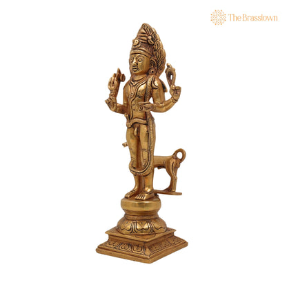 Brass Maha Kaal Bhairav Idol – Handcrafted Kalabhairava Statue for Puja, Home Mandir &amp; Décor 11 Inch 3