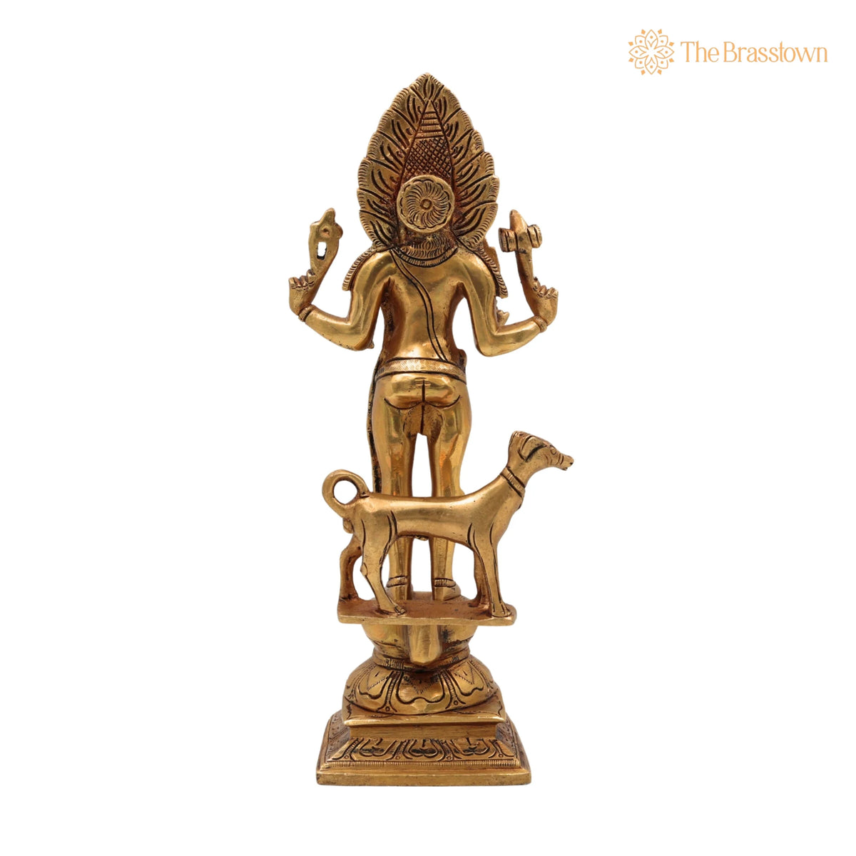 Brass Maha Kaal Bhairav Idol – Handcrafted Kalabhairava Statue for Puja, Home Mandir &amp; Décor 11 Inch 4
