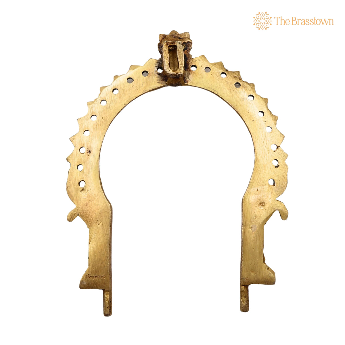 Brass Small Prabhavali Frame Arch – Handcrafted Wall Hanging Prabhawal for Mandir, Prabhawali Backplate for Deity Idol 7.5 Inch 4