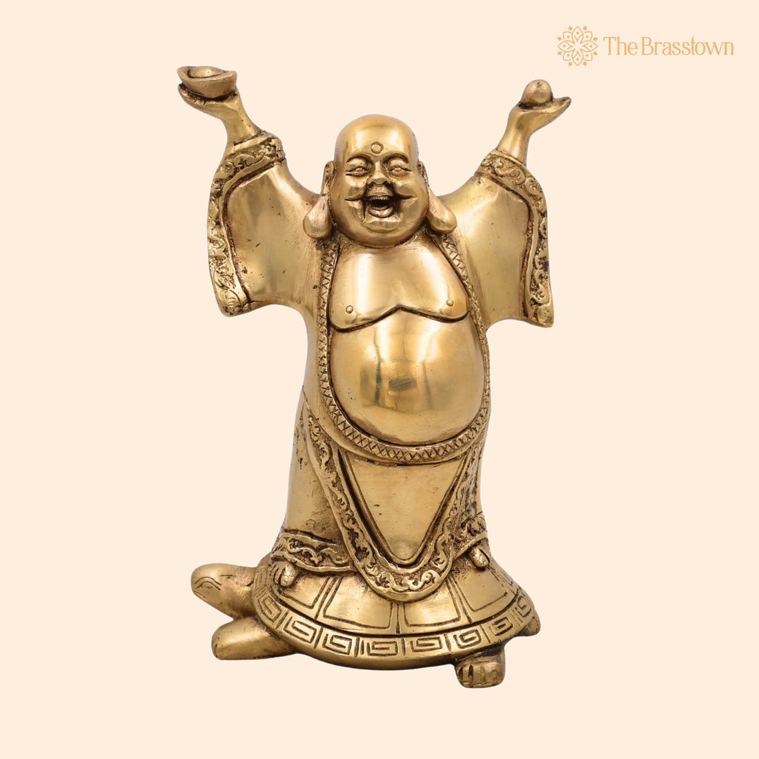 Brass Lord Kubera Idol for Wealth – Handcrafted Kuber Dhanapati Vigraha Murti, Kuvera Ashtadhatu Statue for Pooja, Home Temple &amp; Vastu 8.5 Inch 1