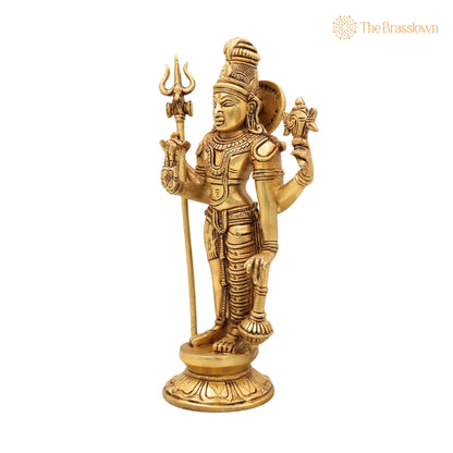 Brass Harihara Idol – Handmade Peetal Pittal Pital Sculpture for Puja, Home Mandir &amp; Décor 11 Inch 3
