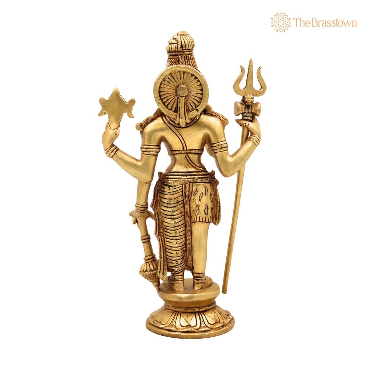 Brass Harihara Idol – Handmade Peetal Pittal Pital Sculpture for Puja, Home Mandir &amp; Décor 11 Inch 4