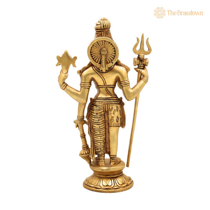 Brass Harihara Idol – Handmade Peetal Pittal Pital Sculpture for Puja, Home Mandir &amp; Décor 11 Inch 4