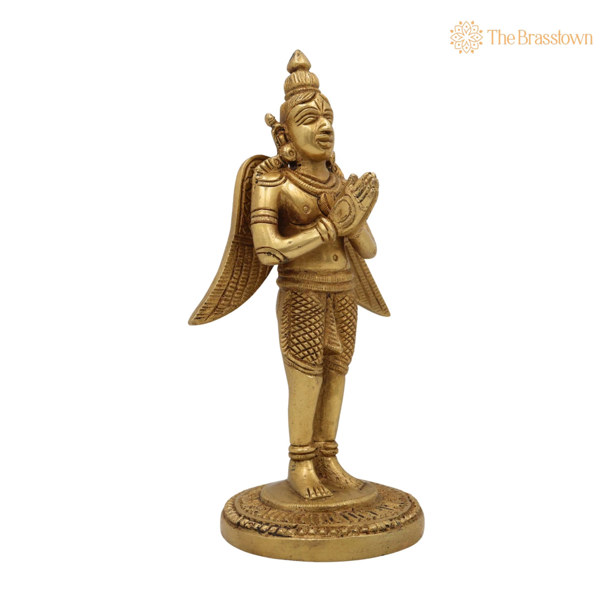 Brass Garuda Deva Idol – Handcrafted Suparna Pakshiraja Khageshwara Murti for Pooja, Décor &amp; Gifting 7.5 Inch 2