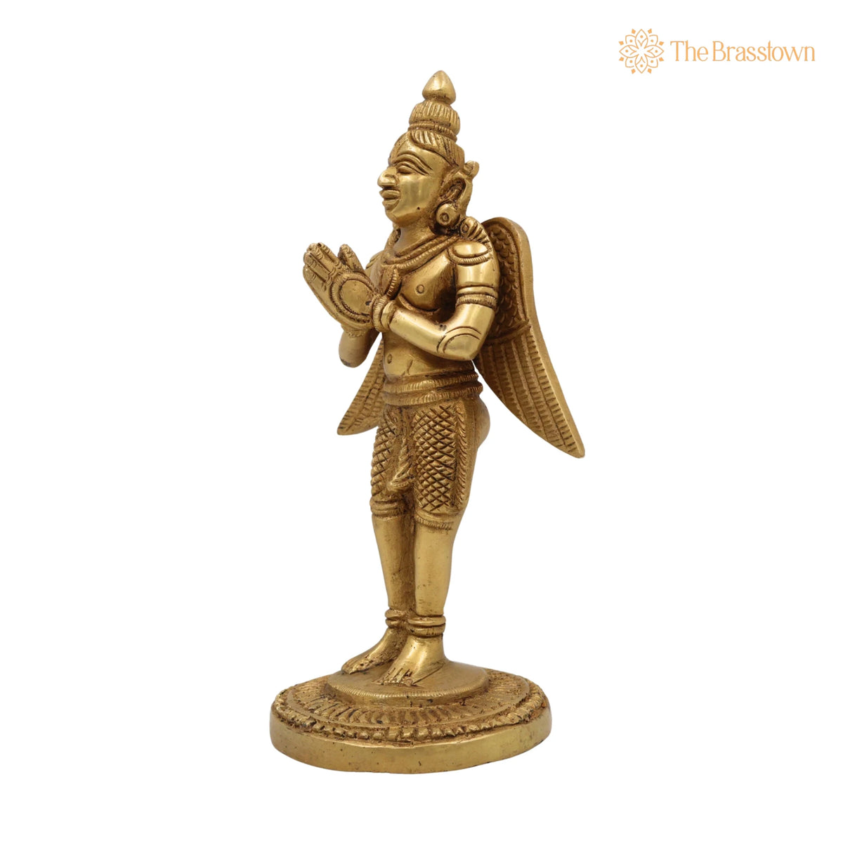 Brass Garuda Deva Idol – Handcrafted Suparna Pakshiraja Khageshwara Murti for Pooja, Décor &amp; Gifting 7.5 Inch 3