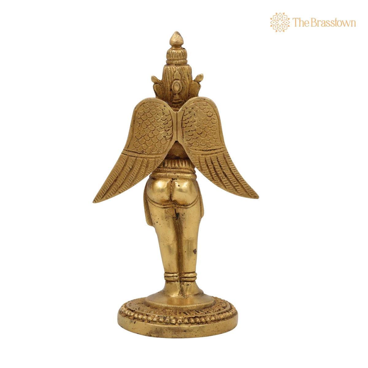 Brass Garuda Deva Idol – Handcrafted Suparna Pakshiraja Khageshwara Murti for Pooja, Décor &amp; Gifting 7.5 Inch 4