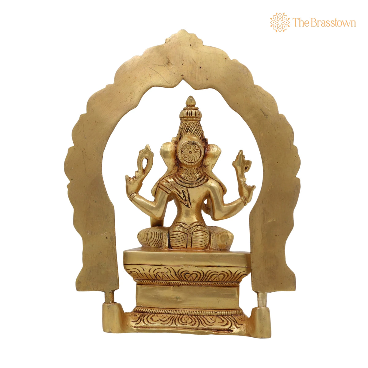Brass Vinayaki Idol – Handcrafted Female Ganesha Murti, Pital Gajamukhi Yogini for Puja, Décor &amp; Gifts 8 Inch 4