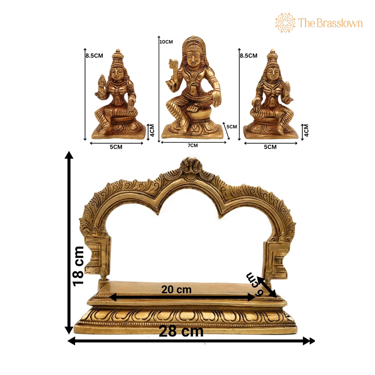 Brass Ayyanar Shasta Idol with Poorna &amp; Pushkala – Handcrafted Dharma Sastha Kuladeivam Gramadevata for Puja, Home Mandir &amp; Décor 7.5 Inch 5
