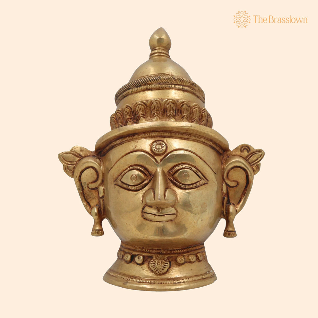 Handcrafted Brass Gowri Face Idol – Temple, Home Décor &amp; Gifting 9 Inch 1