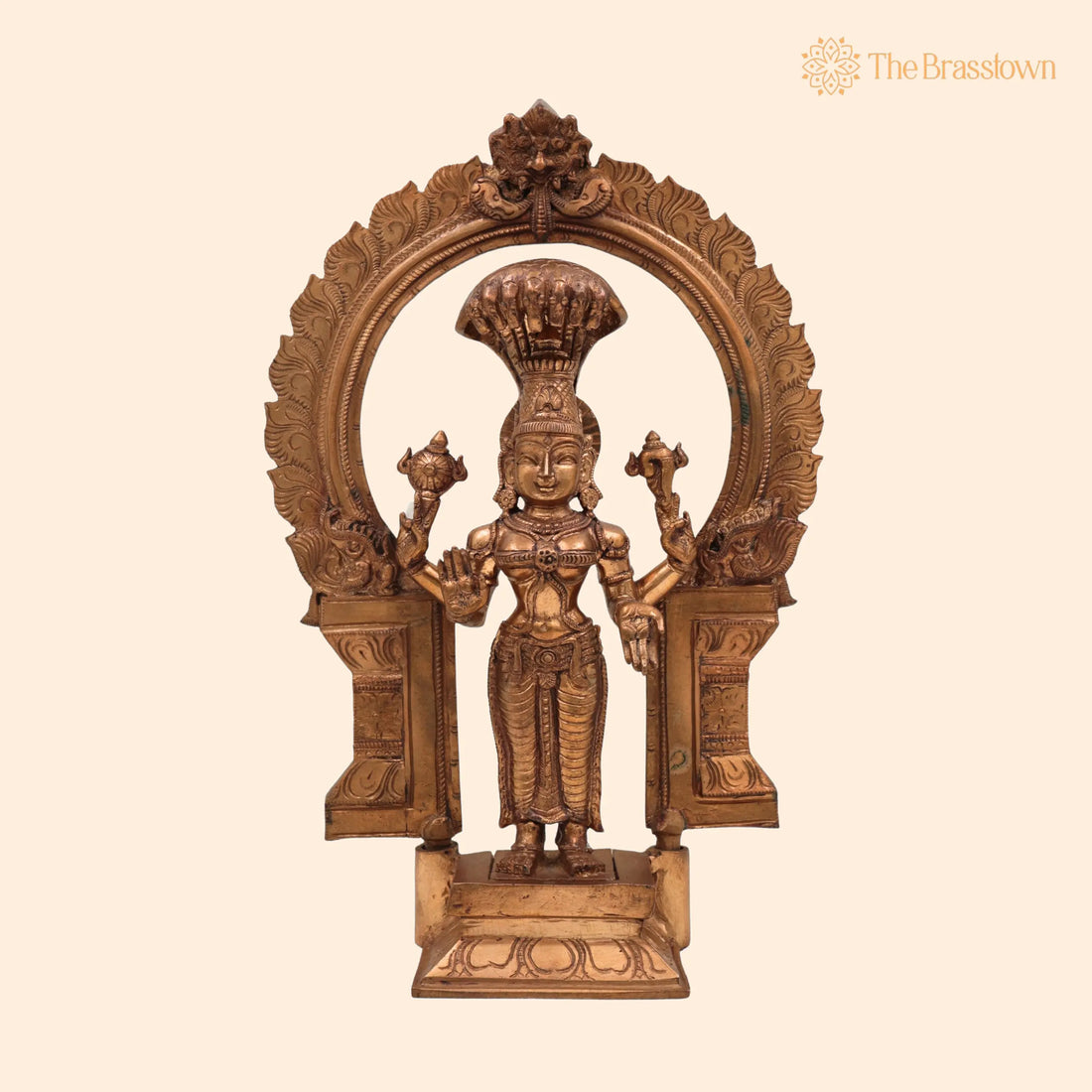 Bronze Handcrafted Annapurna Devi Idol – Panchaloha Annapurneshwari Murti for Home Temple Décor 12.5 Inch 1