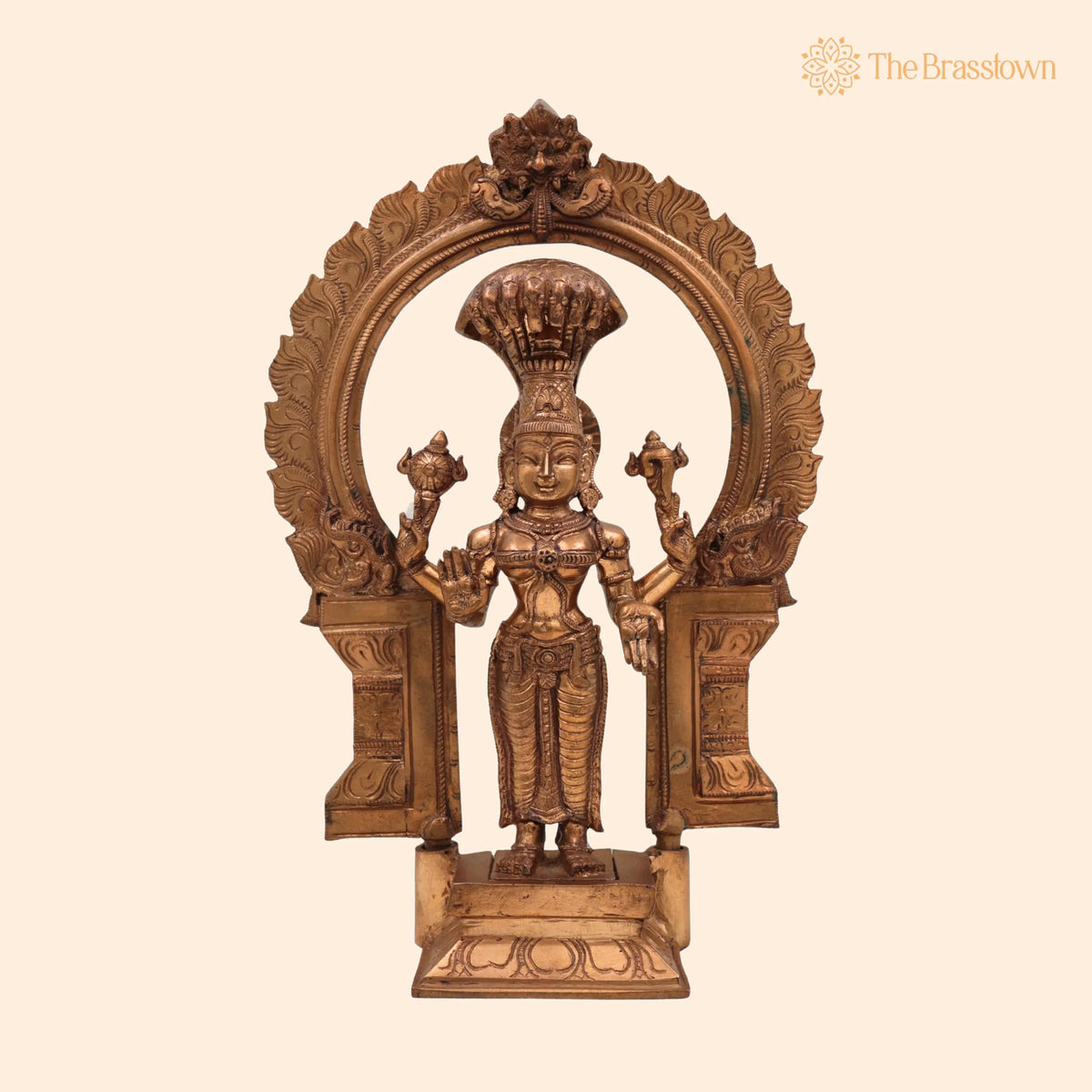 Bronze Handcrafted Annapurna Devi Idol – Panchaloha Annapurneshwari Murti for Home Temple Décor 12.5 Inch 1