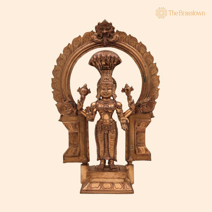 Bronze Handcrafted Annapurna Devi Idol – Panchaloha Annapurneshwari Murti for Home Temple Décor 12.5 Inch 1