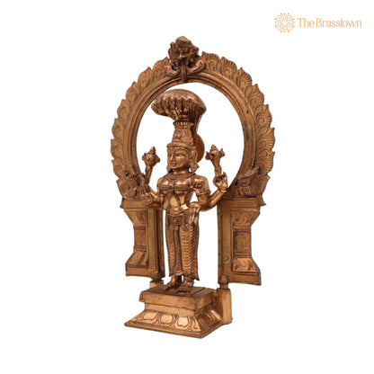 Bronze Handcrafted Annapurna Devi Idol – Panchaloha Annapurneshwari Murti for Home Temple Décor 12.5 Inch 2