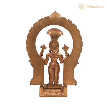 Bronze Handcrafted Annapurna Devi Idol – Panchaloha Annapurneshwari Murti for Home Temple Décor 12.5 Inch 4