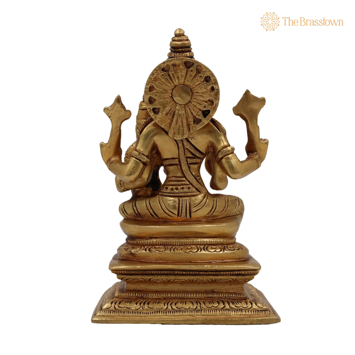 Brass Varaha Lakshmi Idol – Handcrafted Lakshmi Varaha Murti, Varaha Swamy with Lakshmi Statue, Pital Vigraham Moorti for Puja 5.5 Inch 4