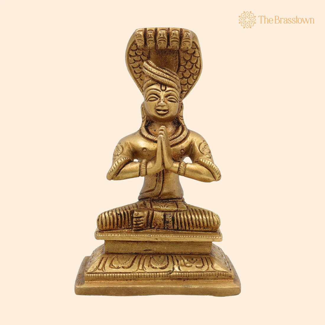 Brass Manavala Mamunigal Idol – Handcrafted Azhagiya Manavalan Varavaramuni Pital Moorthi Vigraham Statue for Pooja &amp; Home Décor 5 Inch 1