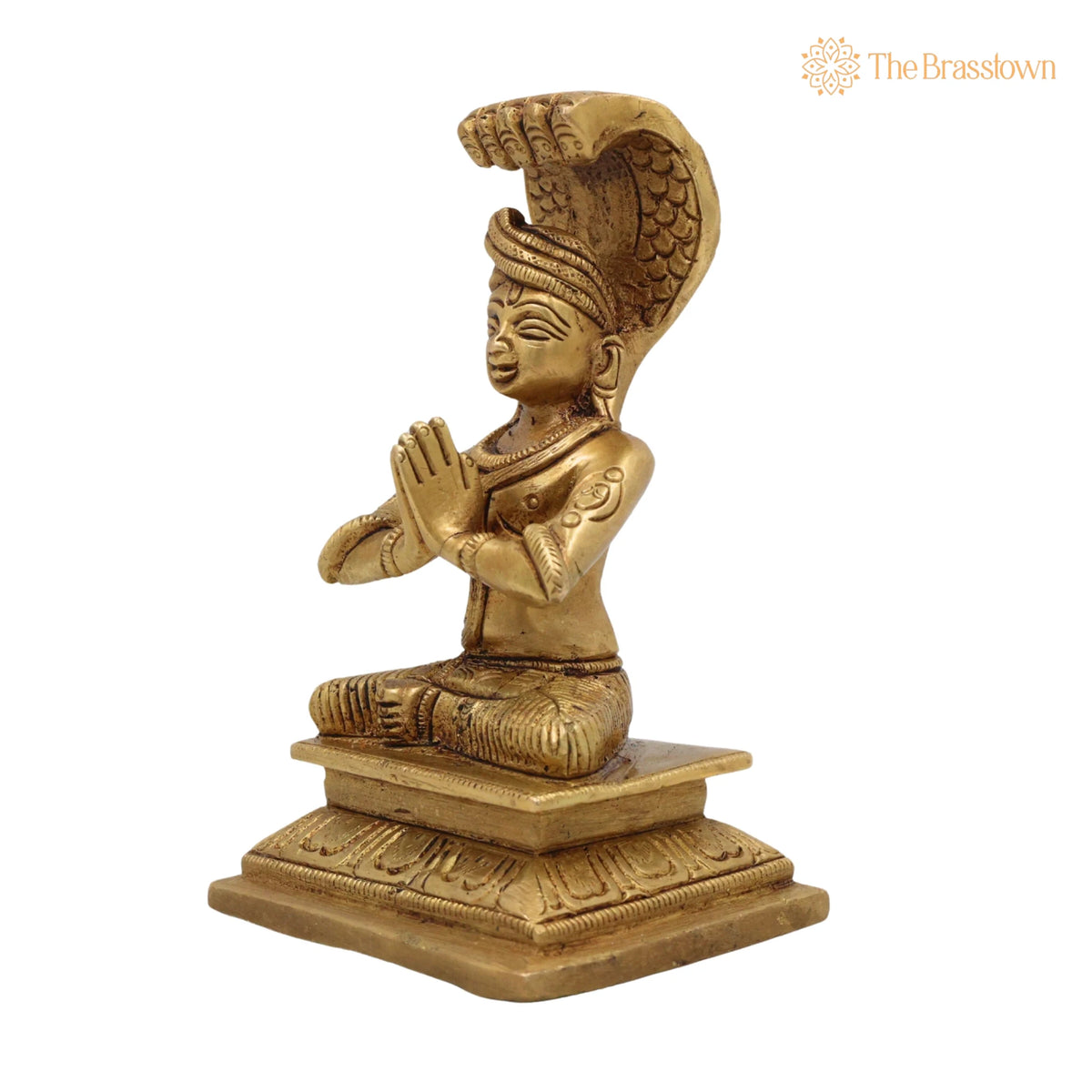 Brass Manavala Mamunigal Idol – Handcrafted Azhagiya Manavalan Varavaramuni Pital Moorthi Vigraham Statue for Pooja &amp; Home Décor 5 Inch 3