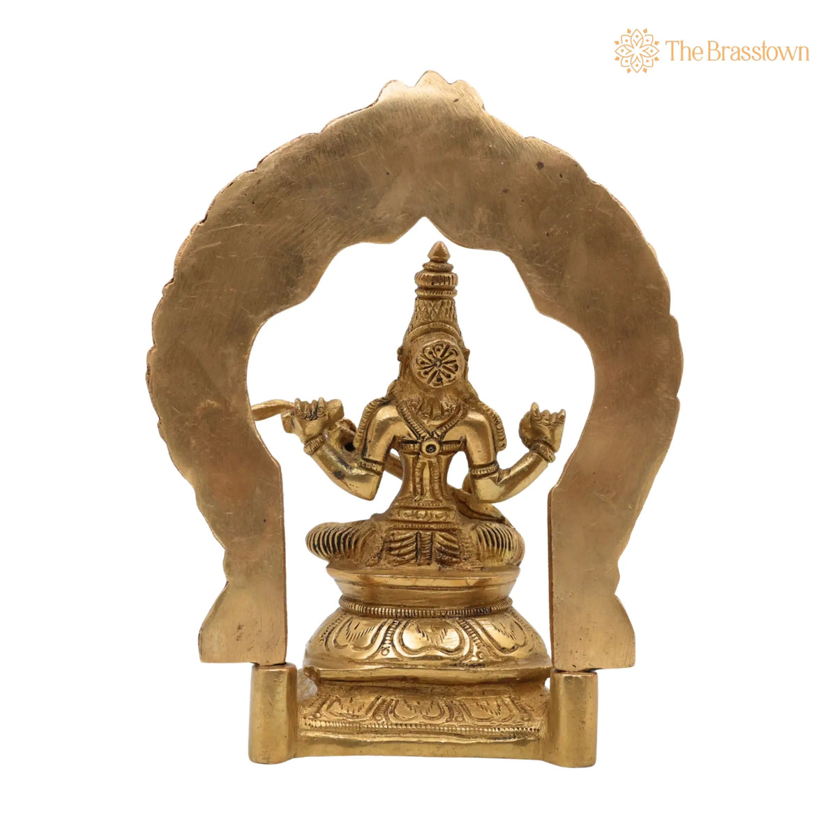 Brass Saraswati Idol – Handcrafted Vani Vagdevi Statue, Bharati Saraswati Mata Vigraha for Pooja &amp; Home Décor 7 Inch 4