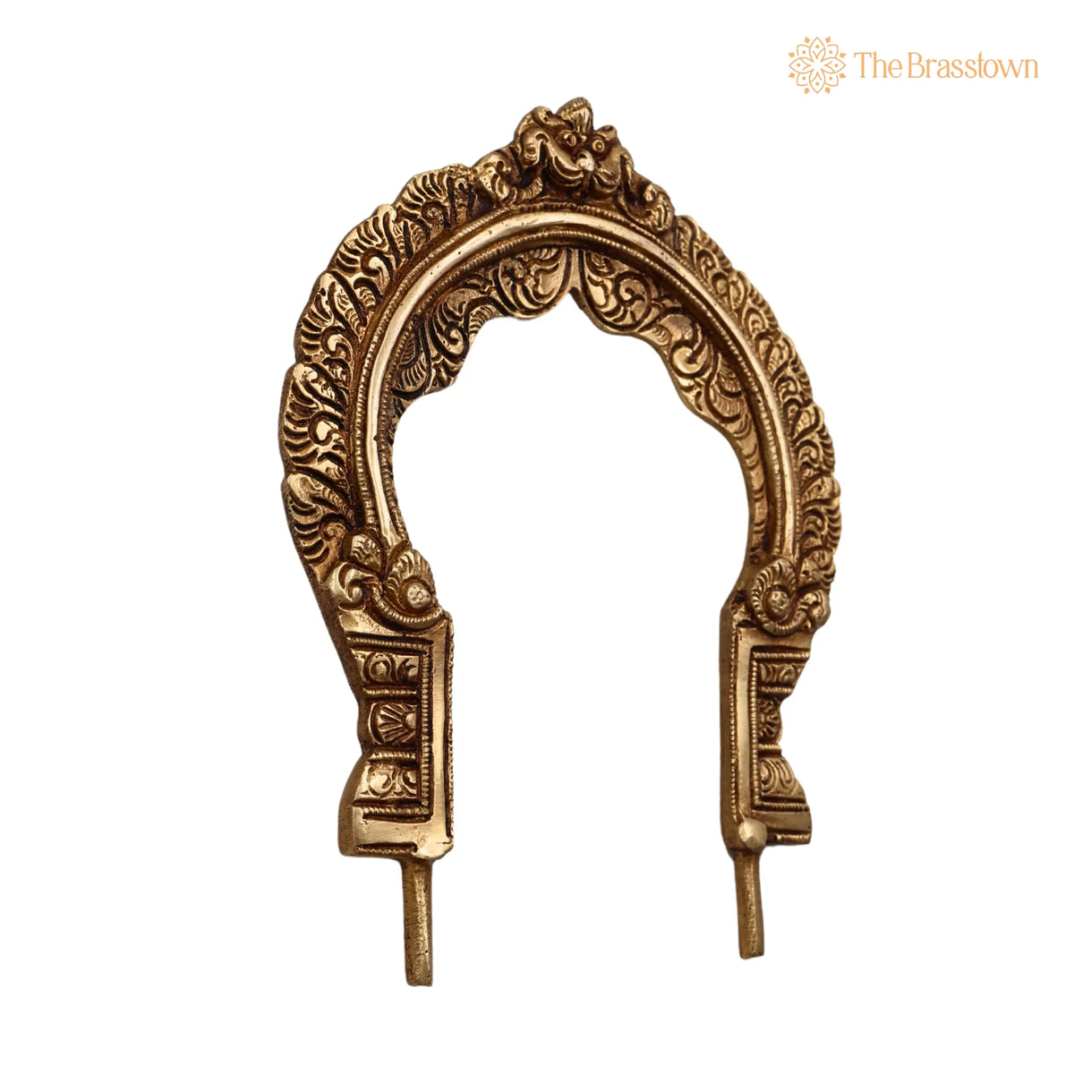 Brass Prabhavali Arch Frame – Handcrafted Small Wall Hanging Prabhawali for Deity, Traditional Pooja Backdrop for Home Temple Décor 7 Inch 2
