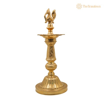 Brass Deepam – Handcrafted Pital Kuthu Vilakku Nilavilakku, Deepa, Temple Pooja Lamp 17 Inch 3