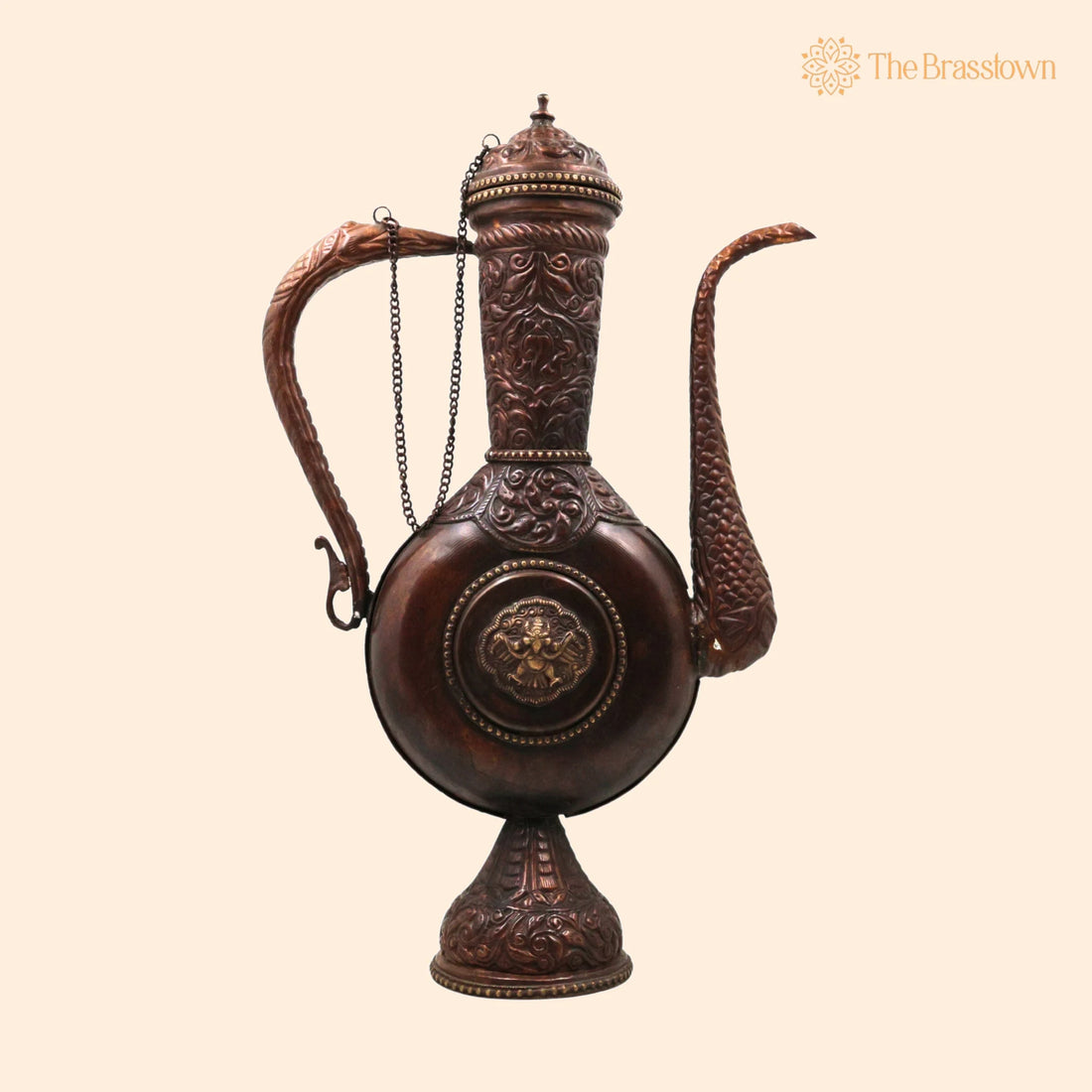 Brass Handmade Surahi – Suraahee, Ewer, Pitcher, Kettle, Ketalee, Kettledrum, Jar, Pot, Surai, Jug, Showpeice, Brass Decoratives 17 Inch 1
