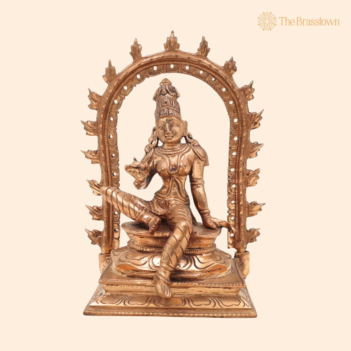 Handcrafted Panchaloha Bhoga Sakthi Devi Idol – Bronze Goddess Parvati, Bhogamatha Bhogeshwari Statue for Home Temple &amp; Vastu 7.5 Inch 1