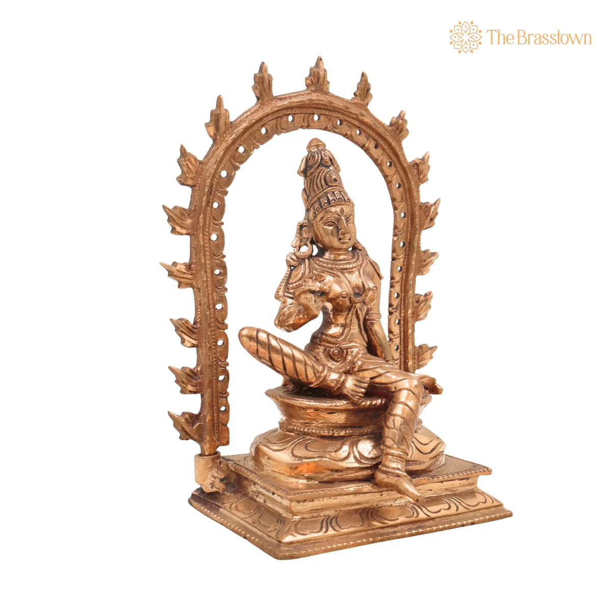 Handcrafted Panchaloha Bhoga Sakthi Devi Idol – Bronze Goddess Parvati, Bhogamatha Bhogeshwari Statue for Home Temple &amp; Vastu 7.5 Inch 2