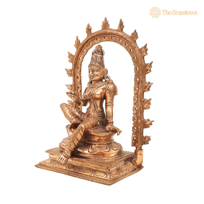 Handcrafted Panchaloha Bhoga Sakthi Devi Idol – Bronze Goddess Parvati, Bhogamatha Bhogeshwari Statue for Home Temple &amp; Vastu 7.5 Inch 3