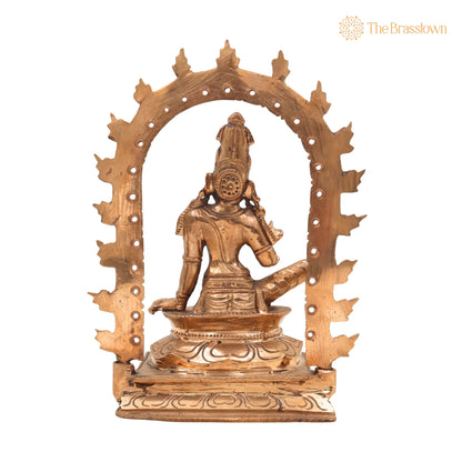 Handcrafted Panchaloha Bhoga Sakthi Devi Idol – Bronze Goddess Parvati, Bhogamatha Bhogeshwari Statue for Home Temple &amp; Vastu 7.5 Inch 4