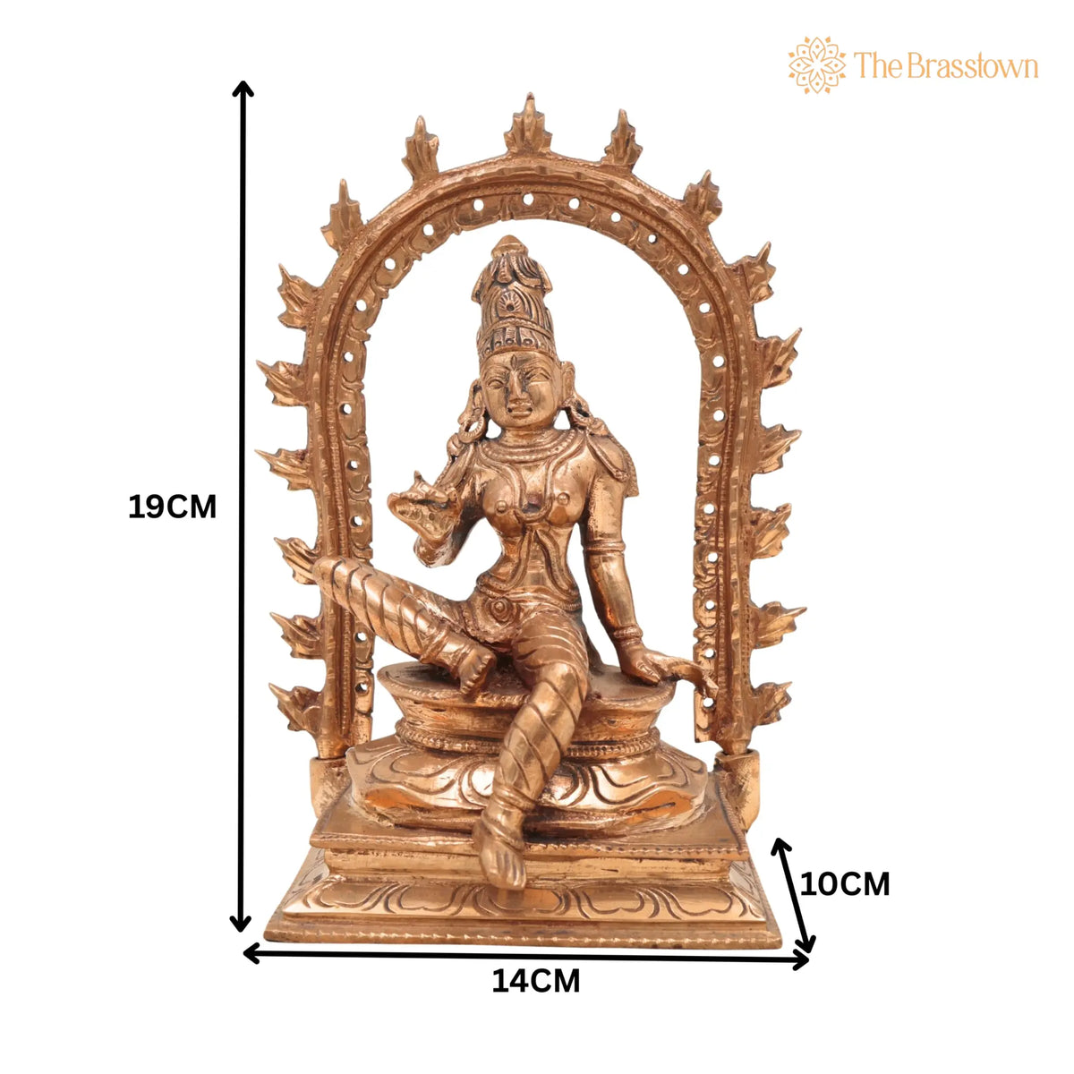 Handcrafted Panchaloha Bhoga Sakthi Devi Idol – Bronze Goddess Parvati, Bhogamatha Bhogeshwari Statue for Home Temple &amp; Vastu 7.5 Inch 5