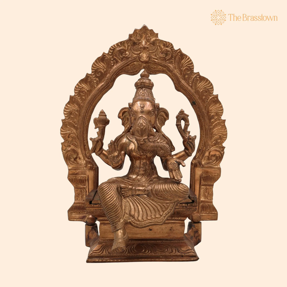 Bronze Vinayaki Idol – Handcrafted Female Ganesha Statue, Panchaloha Ganeshani Murti, Vighneshvari Yogini Sculpture for Puja &amp; Décor 8.5 Inch 1