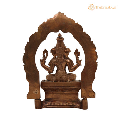 Bronze Vinayaki Idol – Handcrafted Female Ganesha Statue, Panchaloha Ganeshani Murti, Vighneshvari Yogini Sculpture for Puja &amp; Décor 8.5 Inch 4