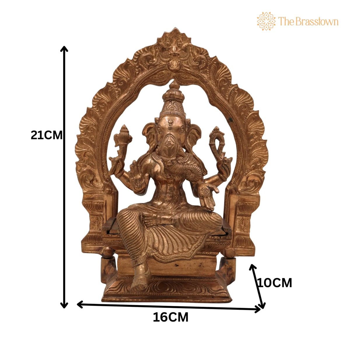Bronze Vinayaki Idol – Handcrafted Female Ganesha Statue, Panchaloha Ganeshani Murti, Vighneshvari Yogini Sculpture for Puja &amp; Décor 8.5 Inch 5